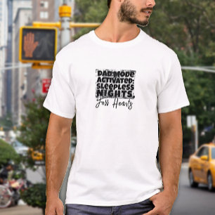 Humourous Presents First Daddy Day Black Letter  T-Shirt