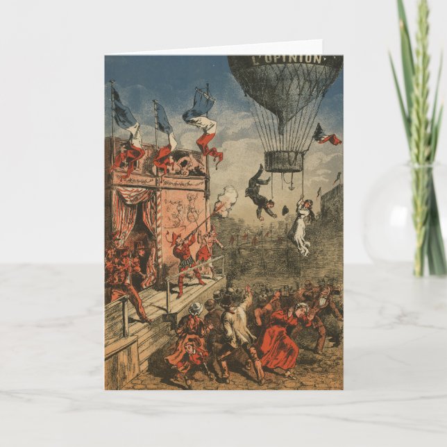 Humourous Print Of A Theatrical Performer Card (Front)