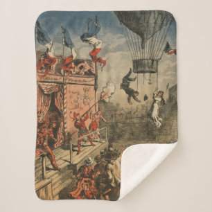 Humourous Print Of A Theatrical Performer Sherpa Blanket