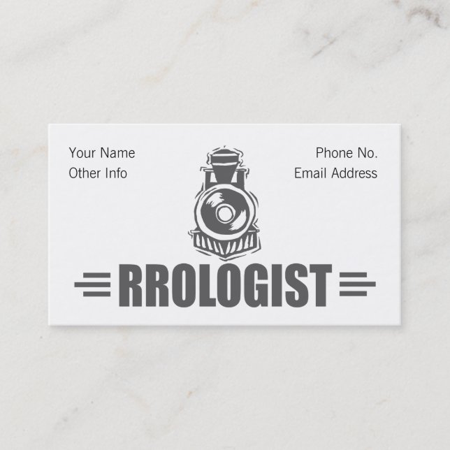 Humourous Railroad Business Card (Front)