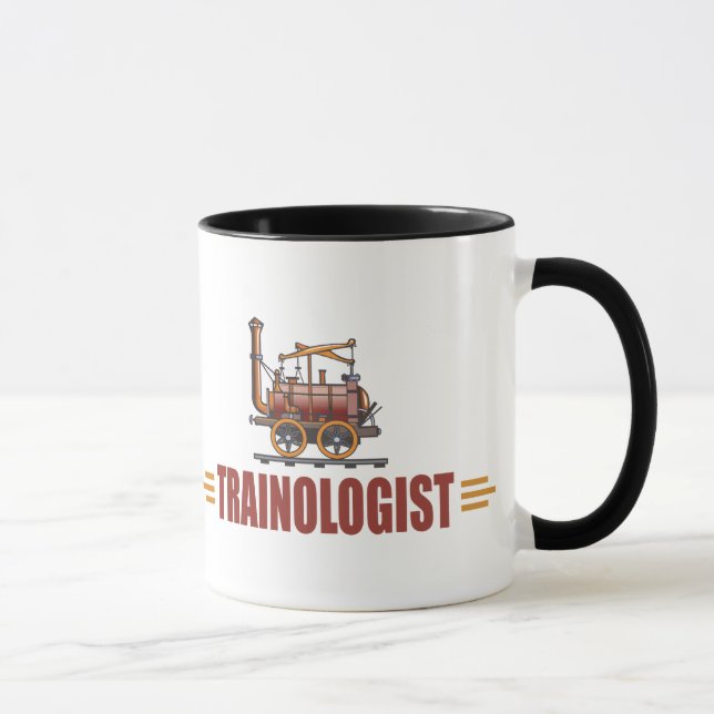 Humourous Railroad Train Mug (Right)