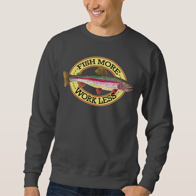 Humourous Rainbow Trout Sweatshirt (Front)