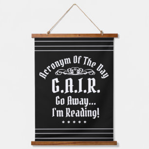Humourous Reading Acronym White Text Hanging Tapestry
