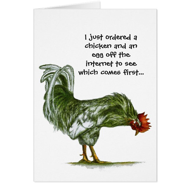 Humourous Rooster Card (Front)