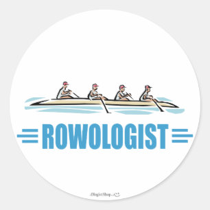 Humourous Rowing Classic Round Sticker