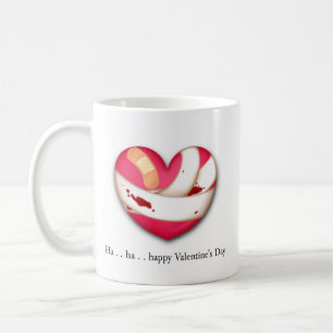 Humourous Sad Valentine's Day Bleedin Broken Heart Coffee Mug