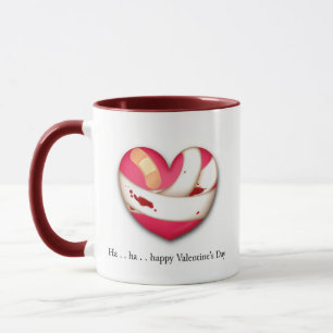 Humourous Sad Valentine's Day Bleeding Broken Hear Mug