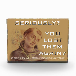 Humourous Saint Anthony of Padua Photo Block