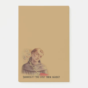 Humourous Saint Anthony of Padua Post-it Notes