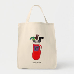 Humourous Santa's Golf Bag Tote Bag