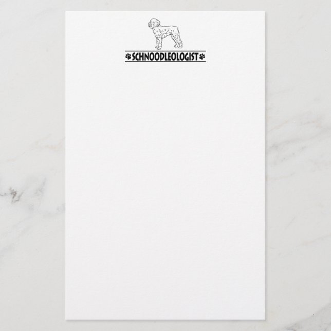 Humourous Schnoodle Stationery (Front)