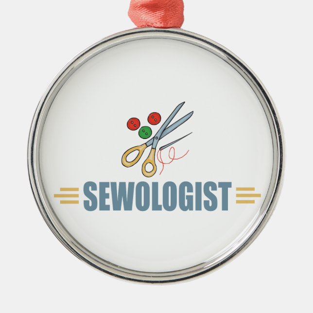 Humourous Sewing Metal Ornament (Front)