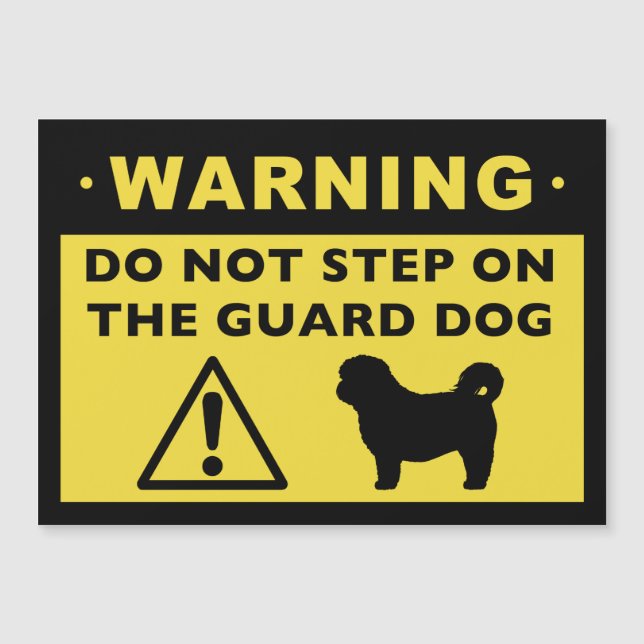 Humourous Shih Tzu Guard Dog Warning (Front)