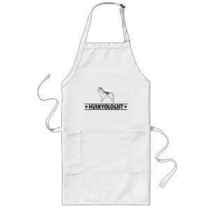 Humourous Siberian Husky Long Apron