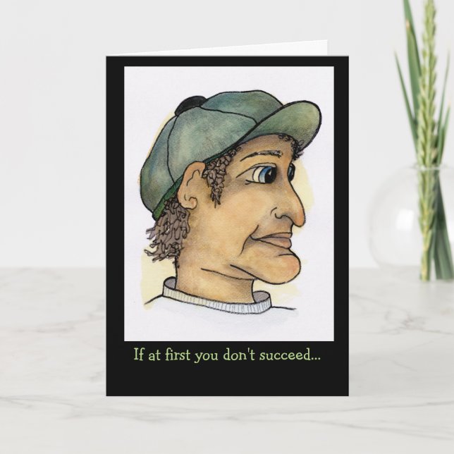 Humourous Skydiving Guy Card (Front)