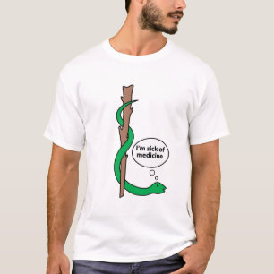 Humourous Staff of Asclepius T-Shirt