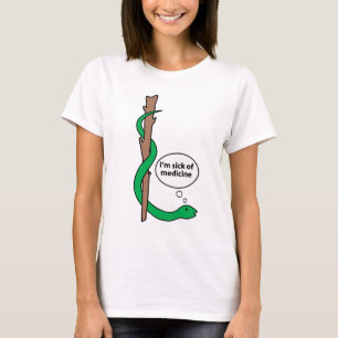 Humourous Staff of Asclepius T-Shirt