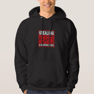 Humourous Stealing Hearts and Blasting Farts Graph Hoodie