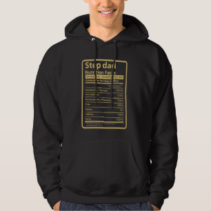 Humourous Step Dad Nutrition Facts Father's Day Fu Hoodie