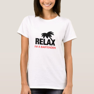 Humourous T-shirt for bartenders with funny saying