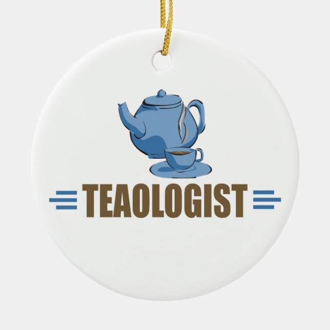 Humourous Tea Ceramic Ornament (Front)