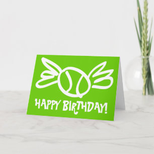 Humourous tennis card for Birthdays