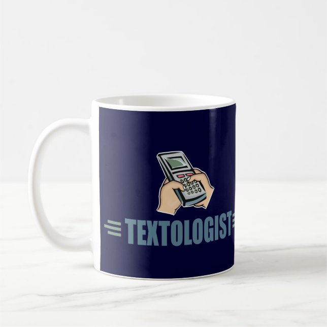 Humourous Texting Coffee Mug (Left)
