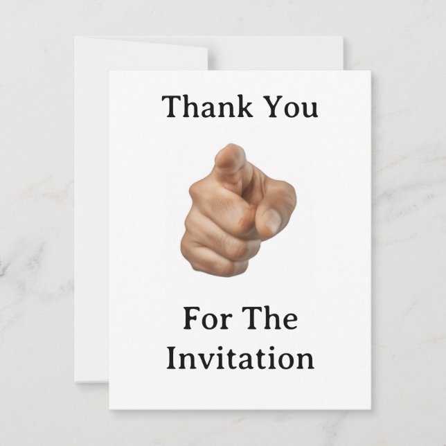 Humourous Thank You Card (Front)