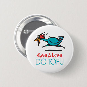 Humourous Tofu Design 6 Cm Round Badge