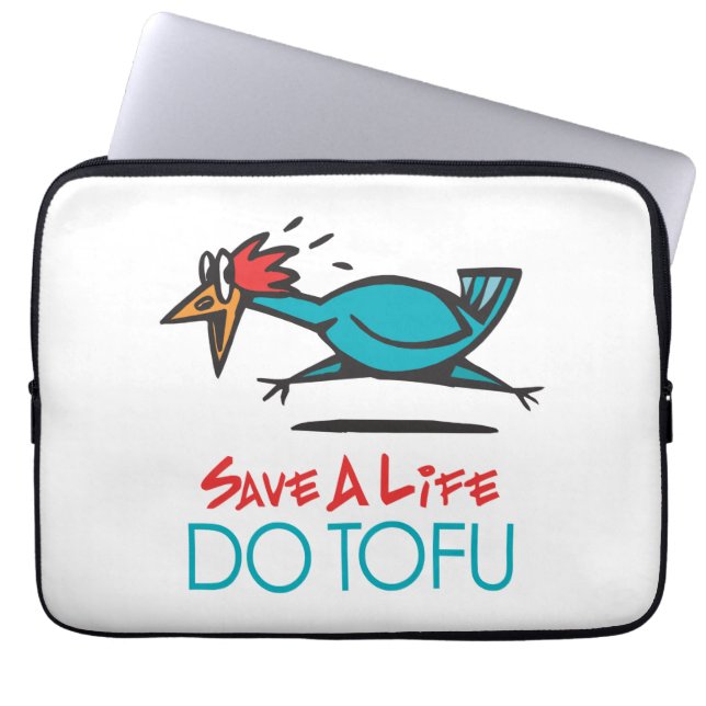 Humourous Tofu Design Laptop Sleeve (Front)