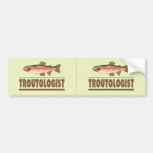 Humourous Trout Bumper Sticker