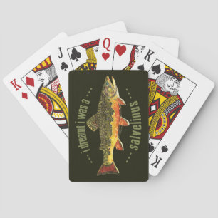 Humourous Trout Fishing Playing Cards