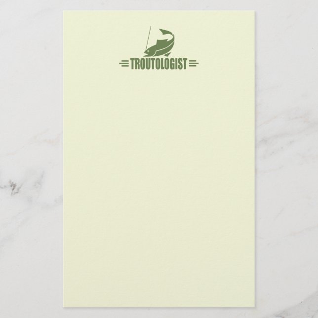 Humourous Trout Fishing Stationery (Front)