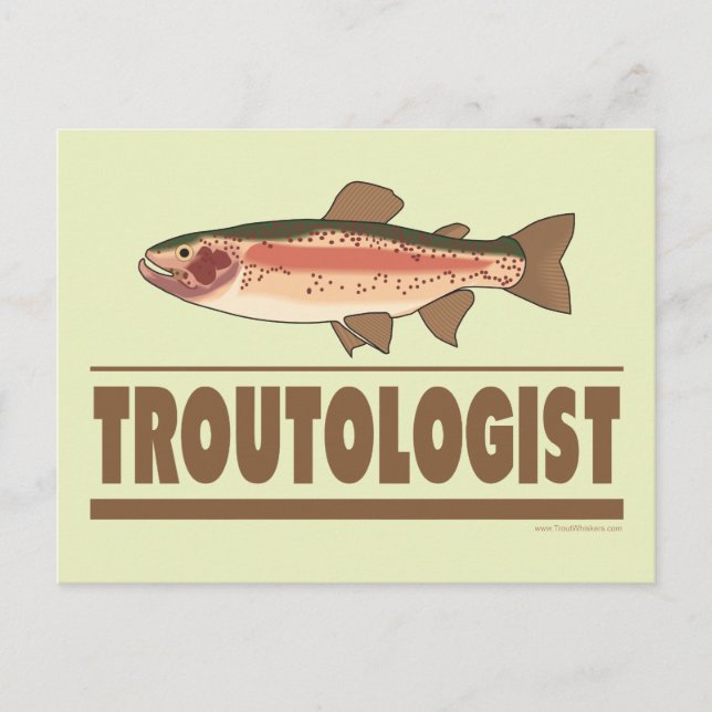 Humourous Trout Postcard (Front)