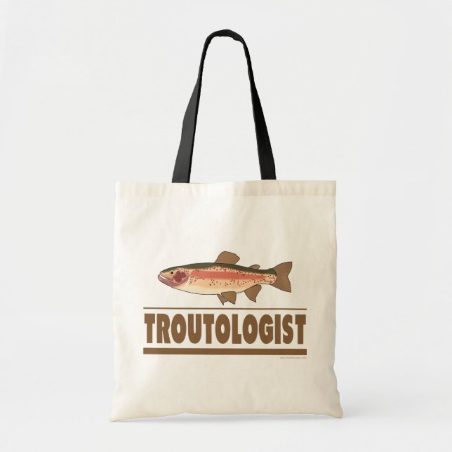 Humourous Trout Tote Bag (Front)