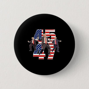 Humourous Trump Funny Victory Dance Trump Dancing 6 Cm Round Badge