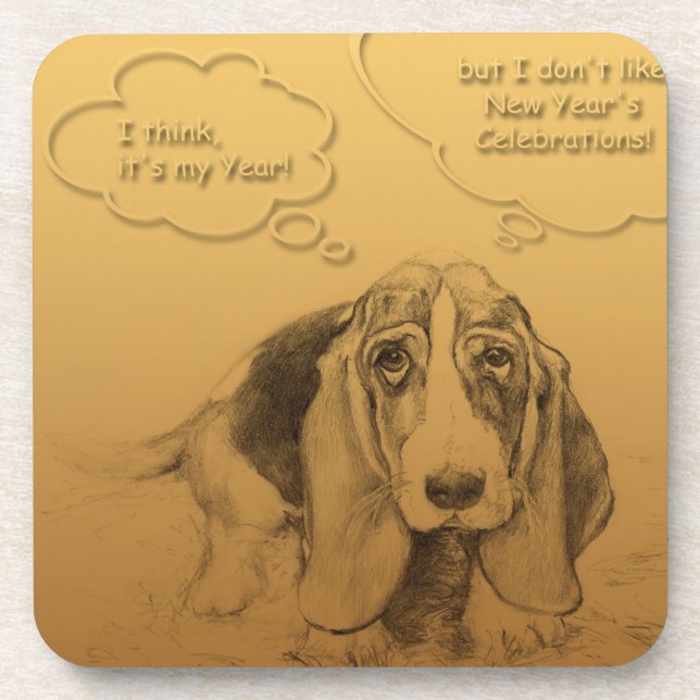 Humourous Vietnamese Chinese Dog Year S Coaster (Front)