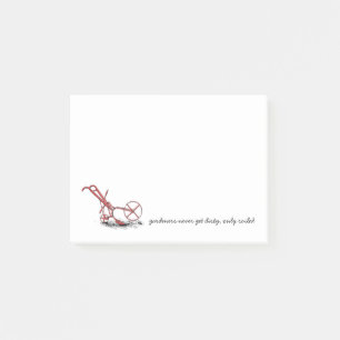 Humourous Vintage Garden Tiller Gardener's Post-it Notes