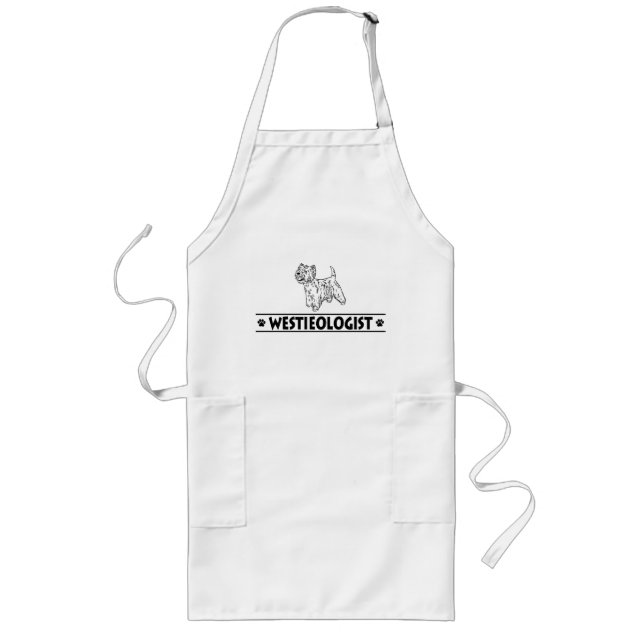 Humourous West Highland White Terrier Long Apron (Front)