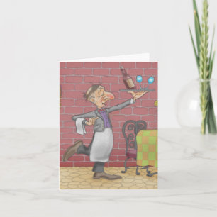 Humourous Wine Art  Greeting Card