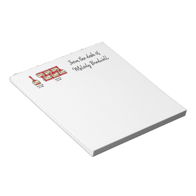 Humourous Wine Lover Condo Owner  Notepad (Angled)