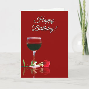 Humourous Wine Themed Birthday Card for A Friend