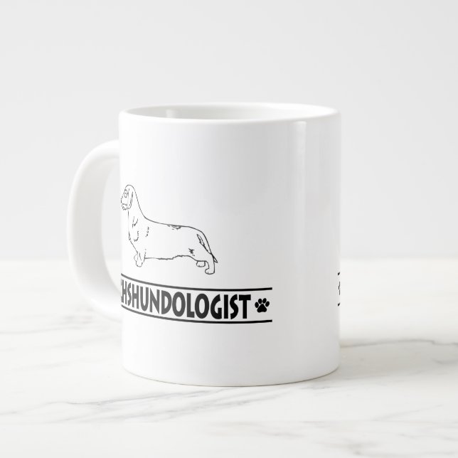 Humourous Wirehaired Dachshund Large Coffee Mug (Front Left)