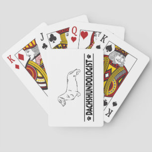 Humourous Wirehaired Dachshund Playing Cards
