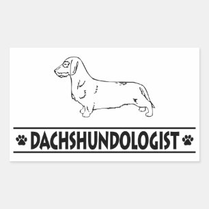 Humourous Wirehaired Dachshund Rectangular Sticker
