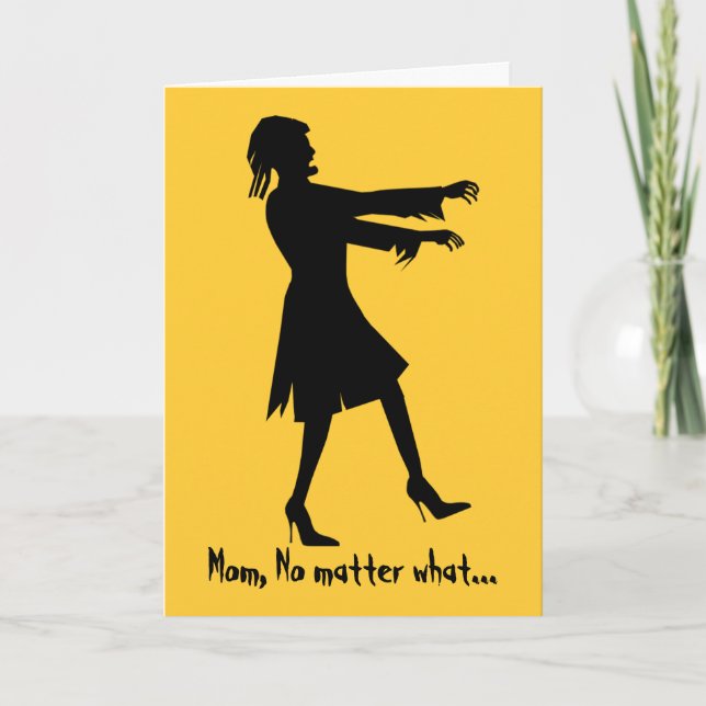 Humourous Woman Zombie Mother's Day Card (Front)