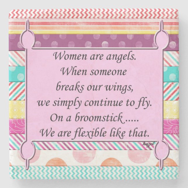Humourous Womens Inspiration Coaster (Front)