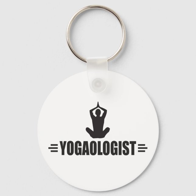 Humourous Yoga Key Ring (Front)