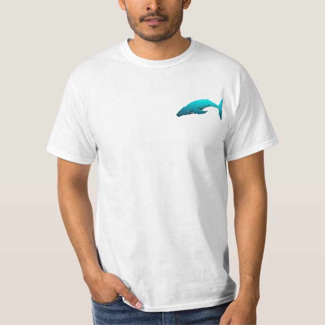 Hump Back Whale – Blue T-Shirt (Front)