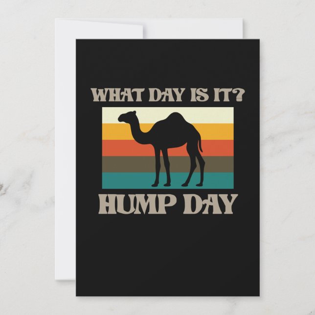 Hump Day Camel Animal Lover Camels Pet Owner Graph Invitation (Front)